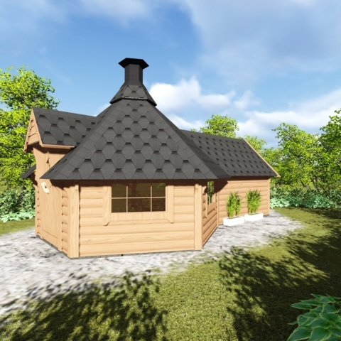 Kotas Grill avec extension sauna Kota Grill 9,2 m² avec extension sauna