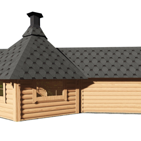 Kotas Grill avec extension sauna Kota Grill 9,2 m² avec extension sauna
